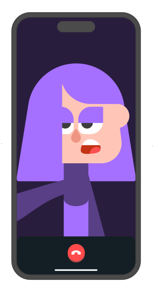 リリーとビデオ通話スクショ前半